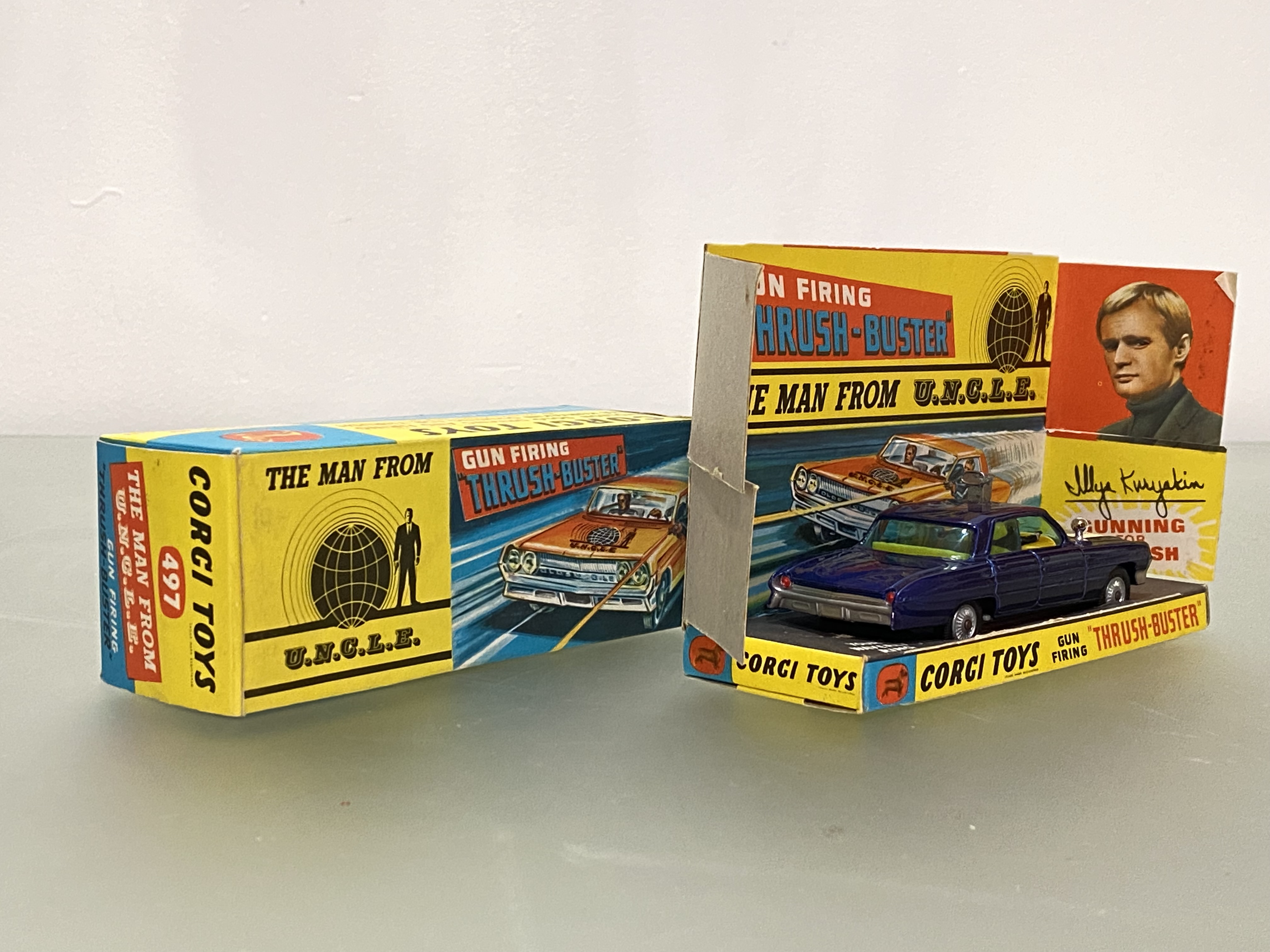 Corgi Toys, a 497 Man From Uncle gun firing thrush buster die cast model car, in original box ( - Image 2 of 3