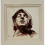 Robert John MacMillan, (Scottish: B. 1974-) Study Self-Portrait 1, oil on paper, signed with