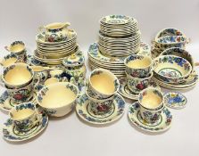 A Mason's Iron china Strathmore pattern tea, dinner, coffee and breakfast set service including,