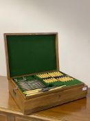 An early 20th century Epns canteen of cutlery for 12 covers, in a mahogany case, H12cm, W50cm,