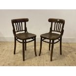 A Pair of Thonet style bentwood chairs, early 20th century, H76cm