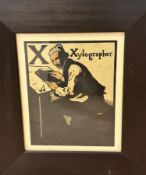 William Nicholson, (1872-1949) Alphabet X for Xylographer, coloured wood engraving on paper,