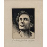 Leo Wyatt, Portrait of an Actor, engraving, 2/50, signed in pencil bottom right, ebonised glazed
