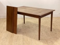 Nils Jonssen for Troeds, a Swedish mid century teak extending dining table, the shaped rectangular