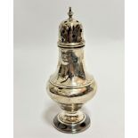 A modern Birmingham silver baluster domed toped sugar caster with urn finial (17cm x 7.5cm) (103 g)