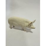 A Beswick china model of Sow Champion Wall Queen, decorated with polychrome enamels, (7cm x 15cm x