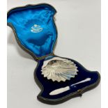 A Sheffield shell fan shaped butter dish by Goldsmith's and Silversmith's company 112 Regent Street,