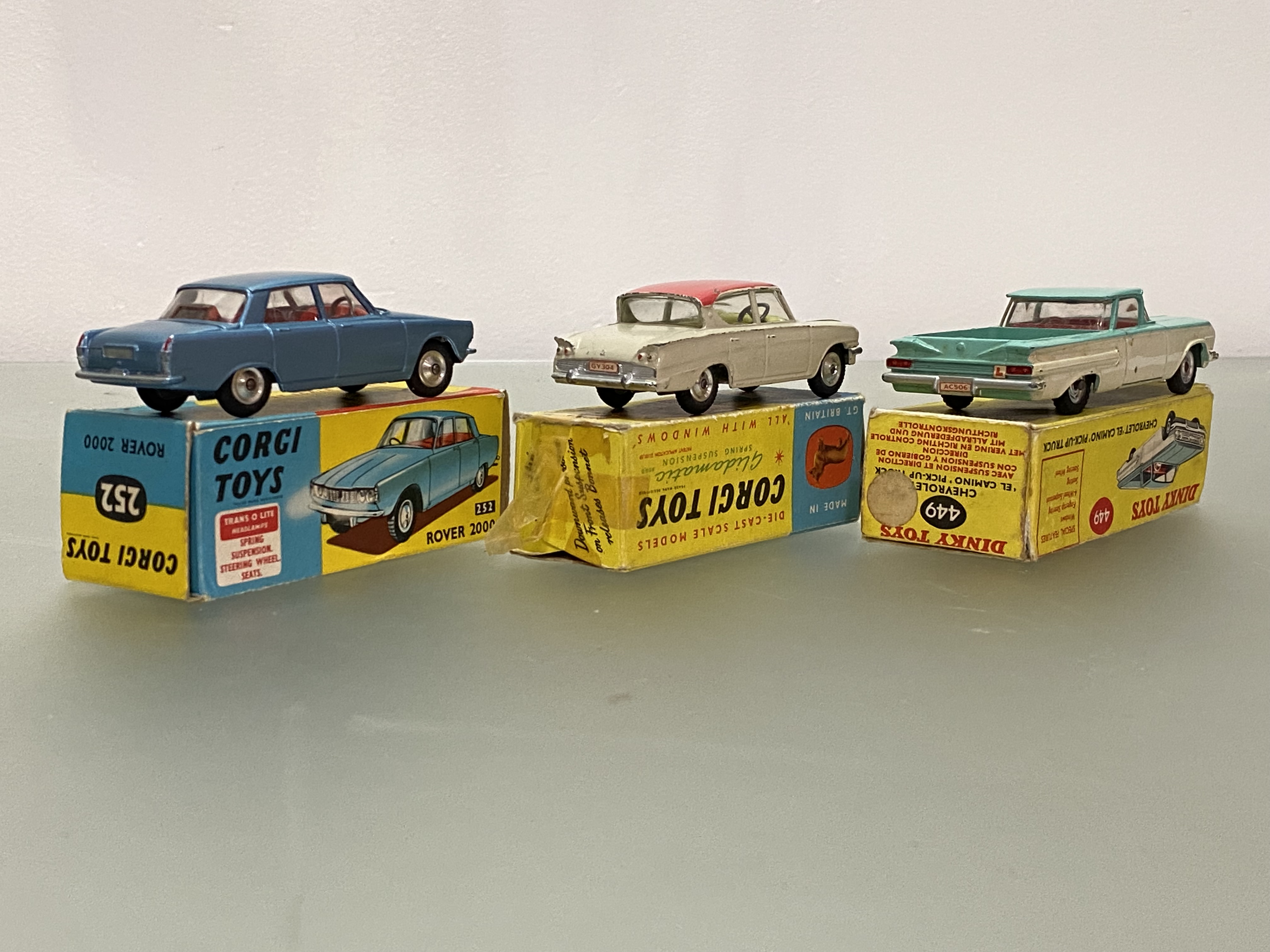 Corgi Toys, a number 252 Rover 2000 die cast model, in original box, together with a number 234 Ford - Image 2 of 2