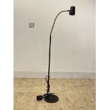 A modern andle adjustable lamp standard, H140cm