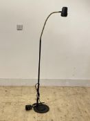 A modern andle adjustable lamp standard, H140cm