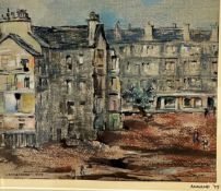 Louise Gibson Annand-MacFarquhar MBE, (Scottish, 1915-2012), Cowcaddens, ink and pastel on paper,