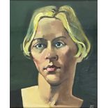 •Alexander R. Robb (Scottish, b. 1950), "Lisa", monogrammed lower right, oil on canvas, framed. 38cm