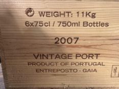 A case of six bottles of 2007 Warre's Vintage Port, 20%, 750ml. (6)