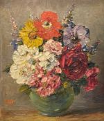 Walter Taylor (1860-1943), Floral Still Life, signed lower left, oil on board, framed. 24.5cm by