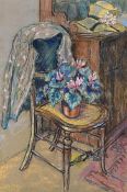 20th Century School, The Bedroom Chair, pastel, unsigned, framed. 53cm by 37cm