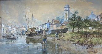 William Henry Pike (British, 1846-1908), "San Pietro di Castello" (Venice), signed lower right and