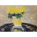 •Paul Maze (French, 1887-1979), Still Life of Yellow Flowers, signed with initials, pastel,