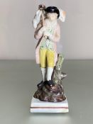 A Staffordshire pearlware figure of The Lost Sheep, c. 1800, in the manner of Ralph Wood Junior, a