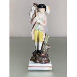 A Staffordshire pearlware figure of The Lost Sheep, c. 1800, in the manner of Ralph Wood Junior, a