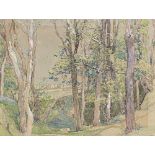 • Samuel John Lamorna Birch R.A., R.W.S. (British, 1869-1955), "May Morning iu Lamorna Woods" (