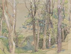 • Samuel John Lamorna Birch R.A., R.W.S. (British, 1869-1955), "May Morning iu Lamorna Woods" (
