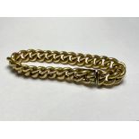 A 9ct gold curblink bracelet, of substantial links. Length 18.5cm, 20 grams