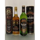 Two bottles of Single Highland Malt Scotch whisky: Glenfarclas 105 Cask Strength, 70cl, 60% vol.;