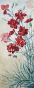 •Katharine "Kate" Cameron, R.S.W., R.E., (Scottish, 1874-1965), Carnations and Bees, signed lower