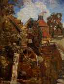Robert Noble R.S.A., P.S.S.A. (Scottish, 1857-1917), The Mill, signed lower left, oil on panel,