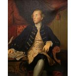 After Sir Joshua Reynolds, a portrait of Warren Hastings, 20th century, oil on canvas, in a gilt-