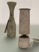 •Chris Carter (British, b. 1945), two stoneware vessels: Core, of tapering cylindrical form, with