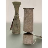 •Chris Carter (British, b. 1945), two stoneware vessels: Core, of tapering cylindrical form, with