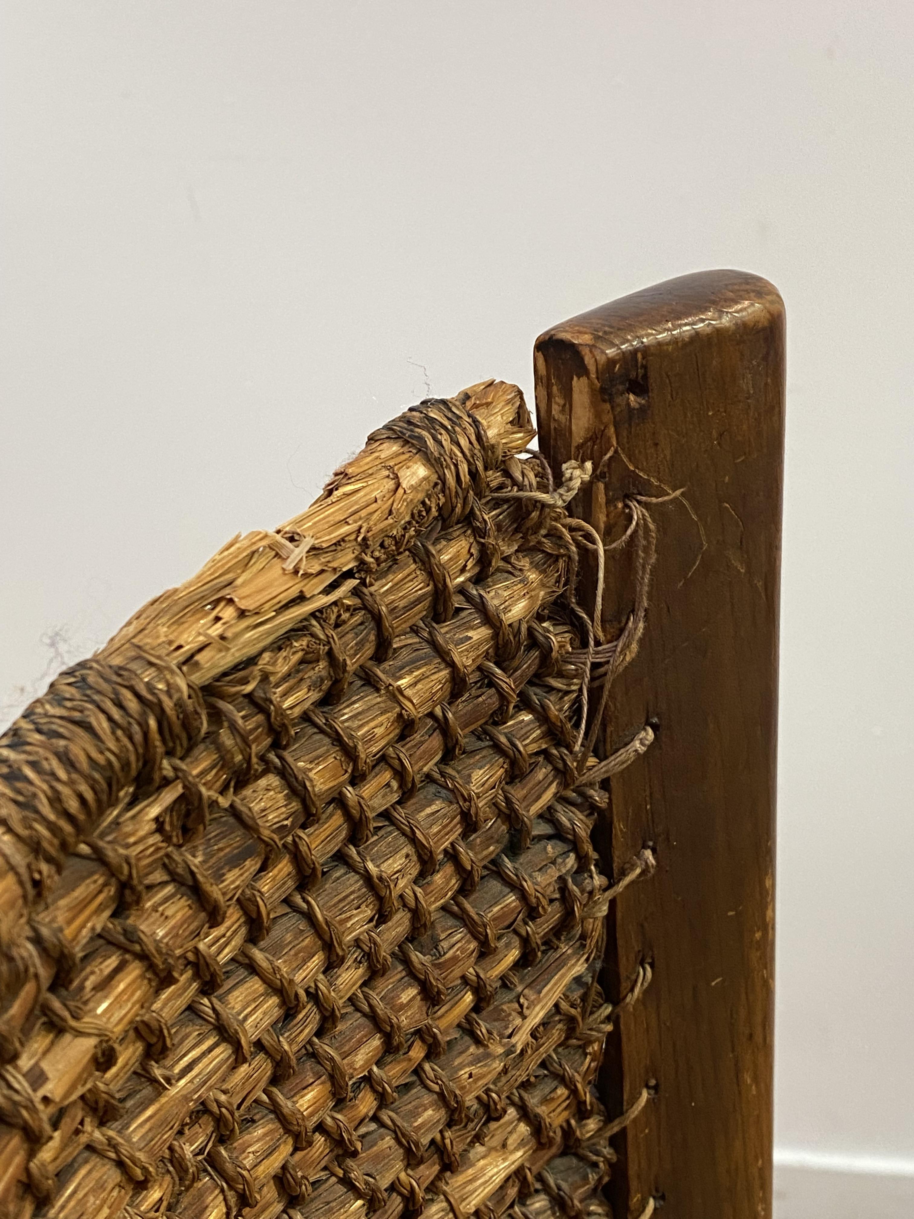 An Orkney chair, late 19th century, pine framed with woven back over arm rests with scrolled - Image 5 of 5