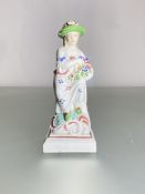 A Staffordshire pearlware figure emblematic of Spring, c. 1800, Wilson, stamped "Wilson / Spring" to