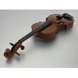 An early 20th century German violin, bearing paper label for Ernst Glasel, and dated 1928, with
