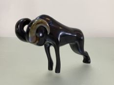 •Loet Vanderveen (Dutch, 1921-2015), Classic Ram, a limited edition bronze, with black patina, ed.