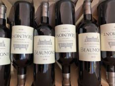 Twelve bottles of 2018 Chateau Beaumont, Haut Medoc, Cru Bourgeois, 14.5%, 750ml (12).