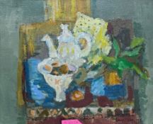 •Jean Donaldson (Scottish, 20th Century), Table Top Still Life, signed lower right and dated (19)93,