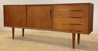 Nils Jonsson for Troeds, A Swedish teak sideboard, circa 1960s, of rectangular outline, fitted