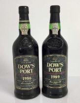 Port - two bottles, Dow’s LBV 1986 & 1989