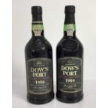 Port - two bottles, Dow’s LBV 1986 & 1989