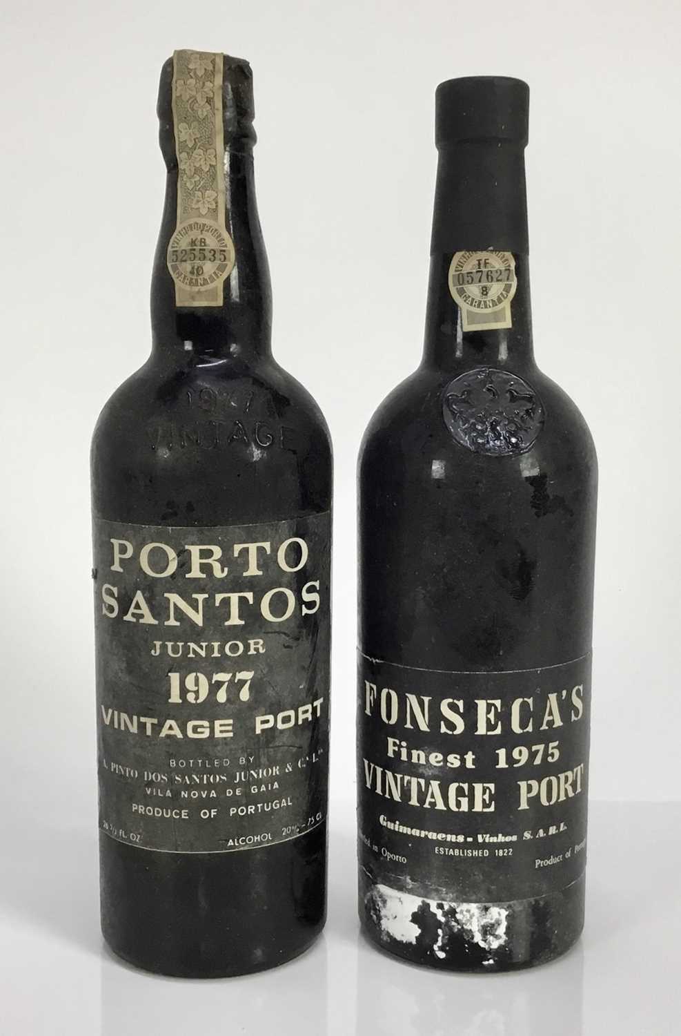 Port - two bottles, Porto Santos 1977 and Fonseca's 1975