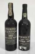 Port - two bottles, Porto Santos 1977 and Fonseca's 1975