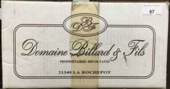 Wine - six bottles, 2009 Hautes Cotes de Beaune Blanc, Domaine Billard, Burgundy - packed 6x75cl.