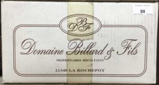 Wine - six bottles, 2009 Hautes Cotes de Beaune Blanc, Domaine Billard, Burgundy - packed 6x75cl.