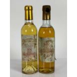 Sauternes - two half bottles, Chateau Filhot 1976 and 2001