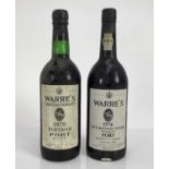 Port - two bottles, Warre’s 1970 & 1974