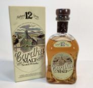 Whisky - one bottle, Cardhu 12 years old, 1 litre, boxed