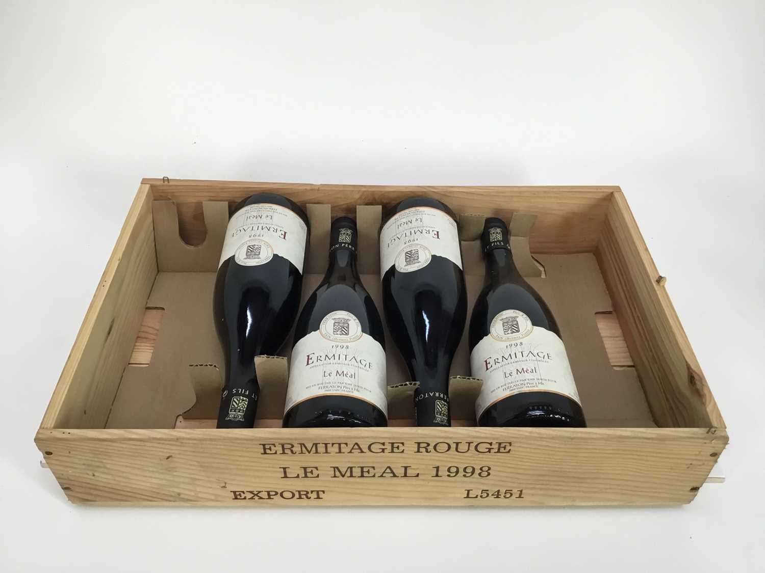 Wine - four bottles, Ferraton Pere & Fils Ermitage Le Meal 1998, owc - Image 6 of 6