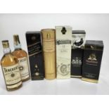 Whisky - seven bottles, Glenmorangie, Bunnahabhain, Johnnie Walker and others, (five boxed)